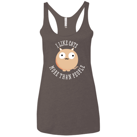 T-Shirts Macchiato / X-Small I Like Cats Women's Triblend Racerback Tank