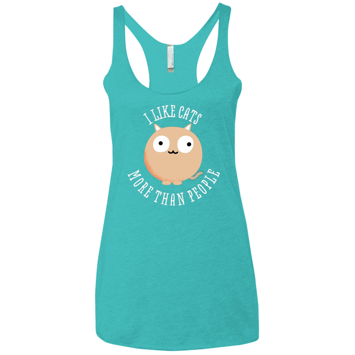 T-Shirts Tahiti Blue / X-Small I Like Cats Women's Triblend Racerback Tank