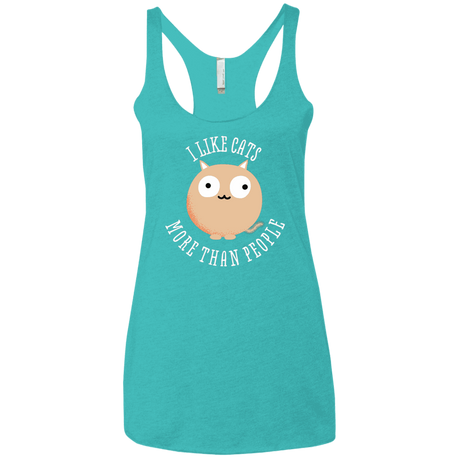 T-Shirts Tahiti Blue / X-Small I Like Cats Women's Triblend Racerback Tank