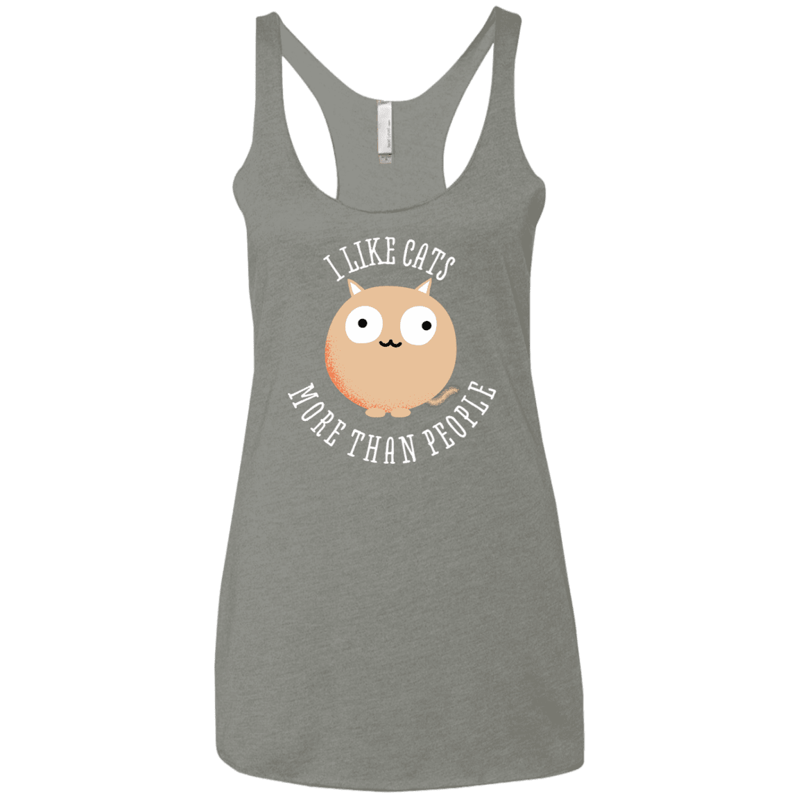 T-Shirts Venetian Grey / X-Small I Like Cats Women's Triblend Racerback Tank