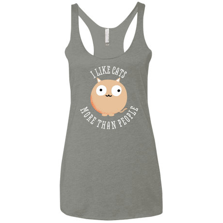 T-Shirts Venetian Grey / X-Small I Like Cats Women's Triblend Racerback Tank