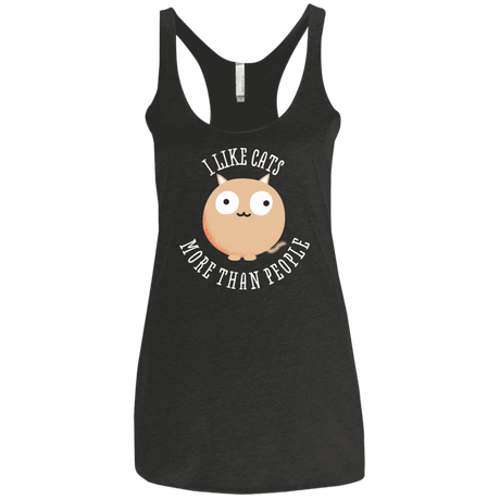 T-Shirts Vintage Black / X-Small I Like Cats Women's Triblend Racerback Tank