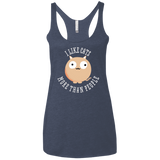 T-Shirts Vintage Navy / X-Small I Like Cats Women's Triblend Racerback Tank