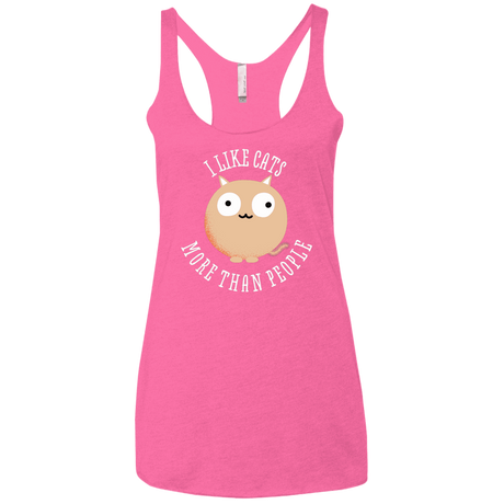 T-Shirts Vintage Pink / X-Small I Like Cats Women's Triblend Racerback Tank