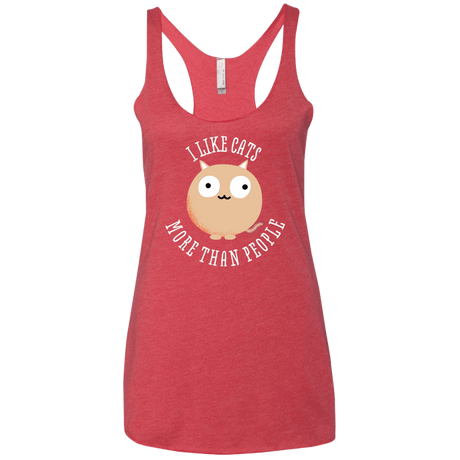 T-Shirts Vintage Red / X-Small I Like Cats Women's Triblend Racerback Tank