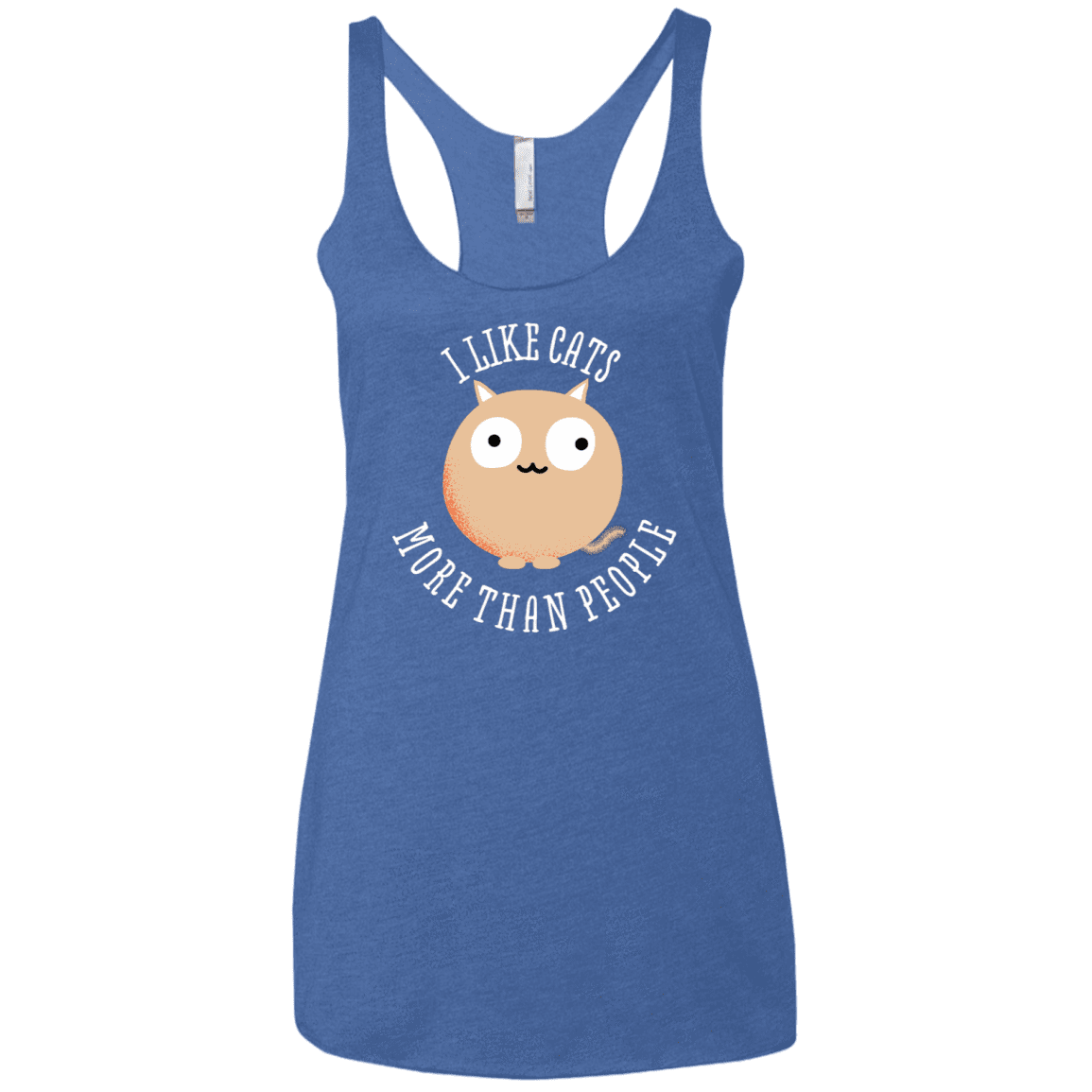 T-Shirts Vintage Royal / X-Small I Like Cats Women's Triblend Racerback Tank