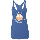 T-Shirts Vintage Royal / X-Small I Like Cats Women's Triblend Racerback Tank