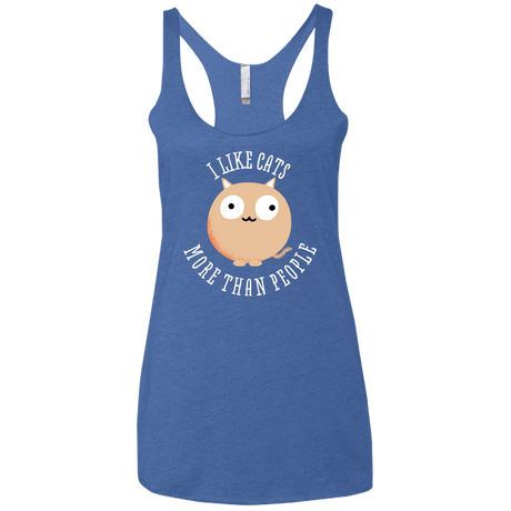 T-Shirts Vintage Royal / X-Small I Like Cats Women's Triblend Racerback Tank