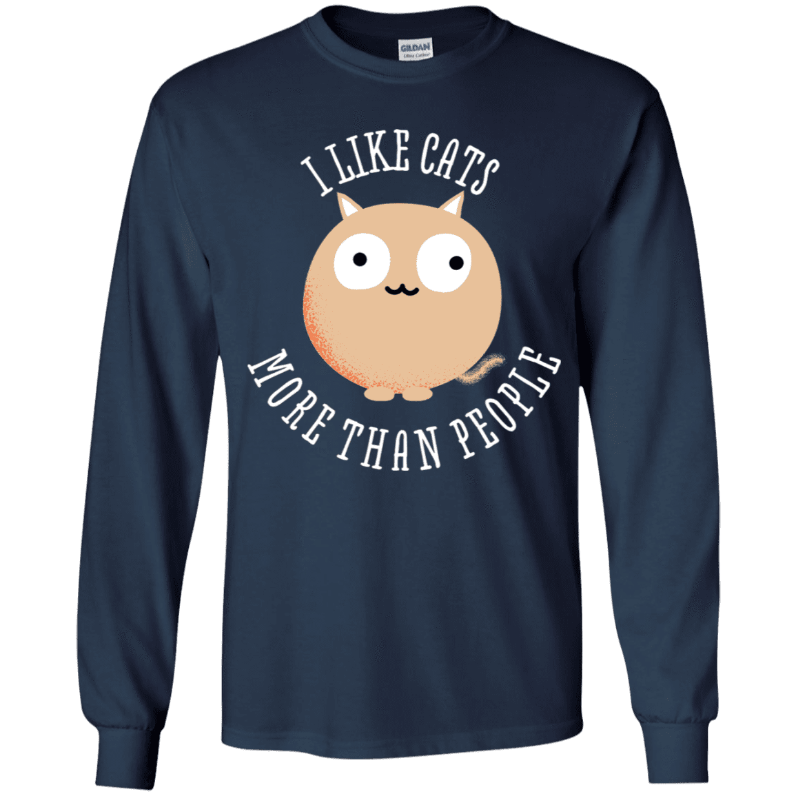 T-Shirts Navy / YS I Like Cats Youth Long Sleeve T-Shirt