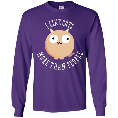 T-Shirts Purple / YS I Like Cats Youth Long Sleeve T-Shirt