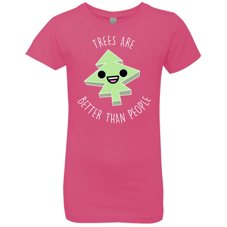 T-Shirts Hot Pink / YXS I Like Trees Girls Premium T-Shirt