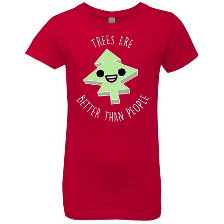 T-Shirts Red / YXS I Like Trees Girls Premium T-Shirt