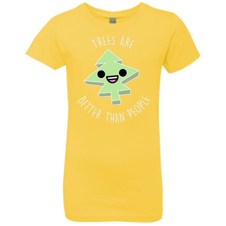 T-Shirts Vibrant Yellow / YXS I Like Trees Girls Premium T-Shirt