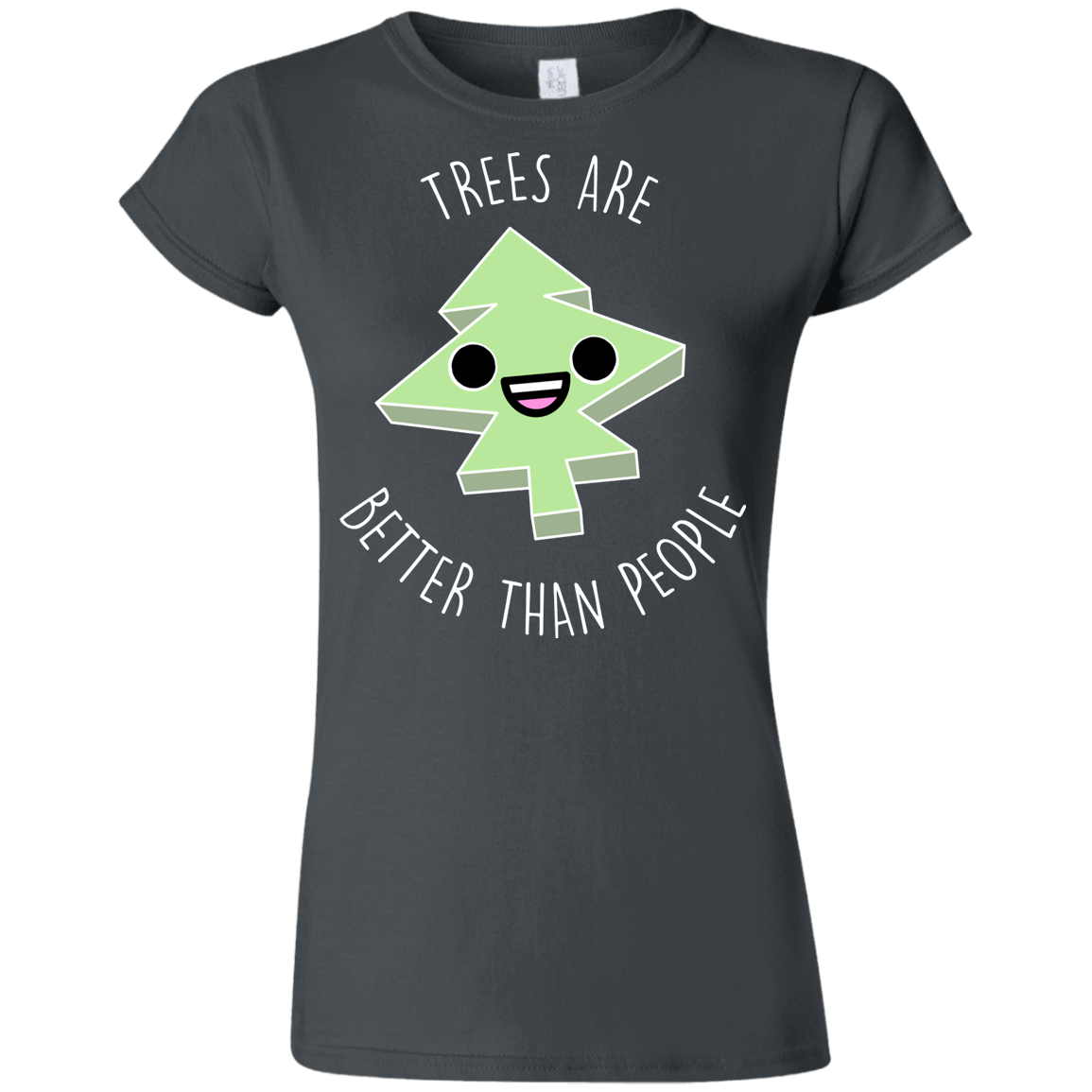 T-Shirts Charcoal / S I Like Trees Junior Slimmer-Fit T-Shirt