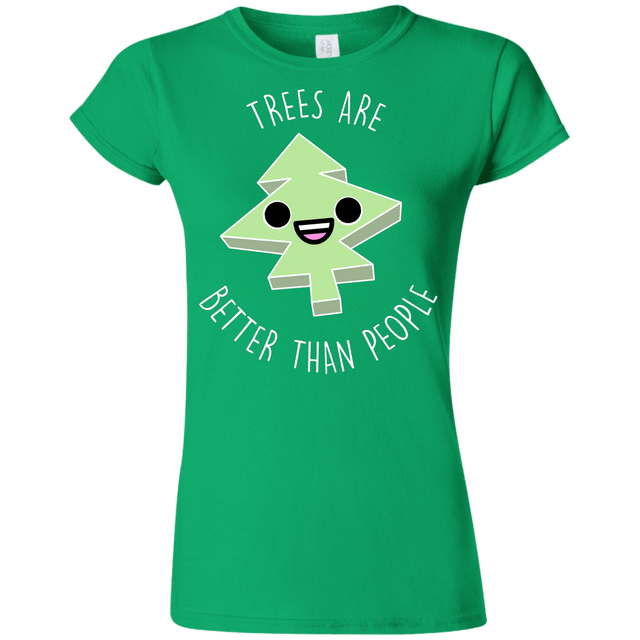 T-Shirts Irish Green / S I Like Trees Junior Slimmer-Fit T-Shirt