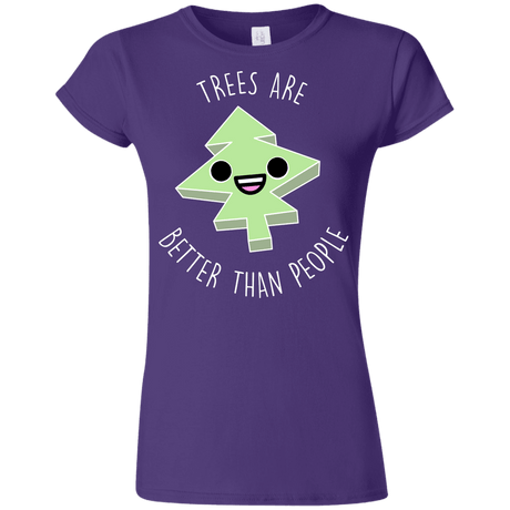 T-Shirts Purple / S I Like Trees Junior Slimmer-Fit T-Shirt