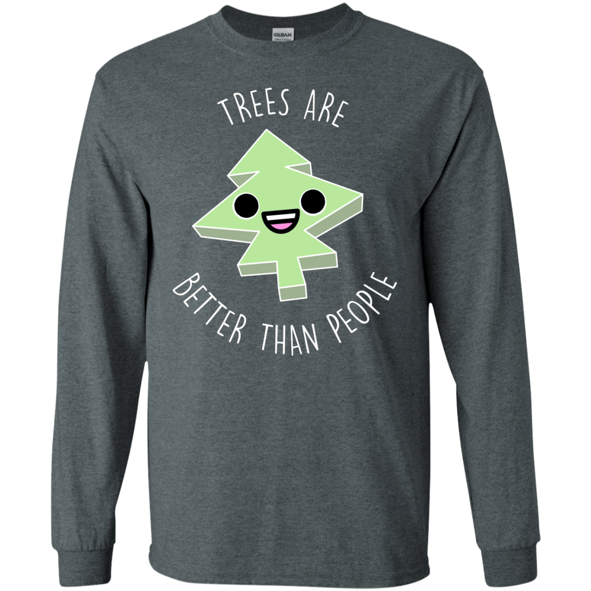 T-Shirts Dark Heather / S I Like Trees Men's Long Sleeve T-Shirt