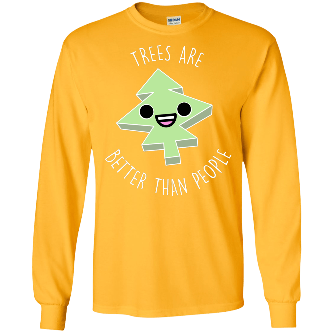 T-Shirts Gold / S I Like Trees Men's Long Sleeve T-Shirt