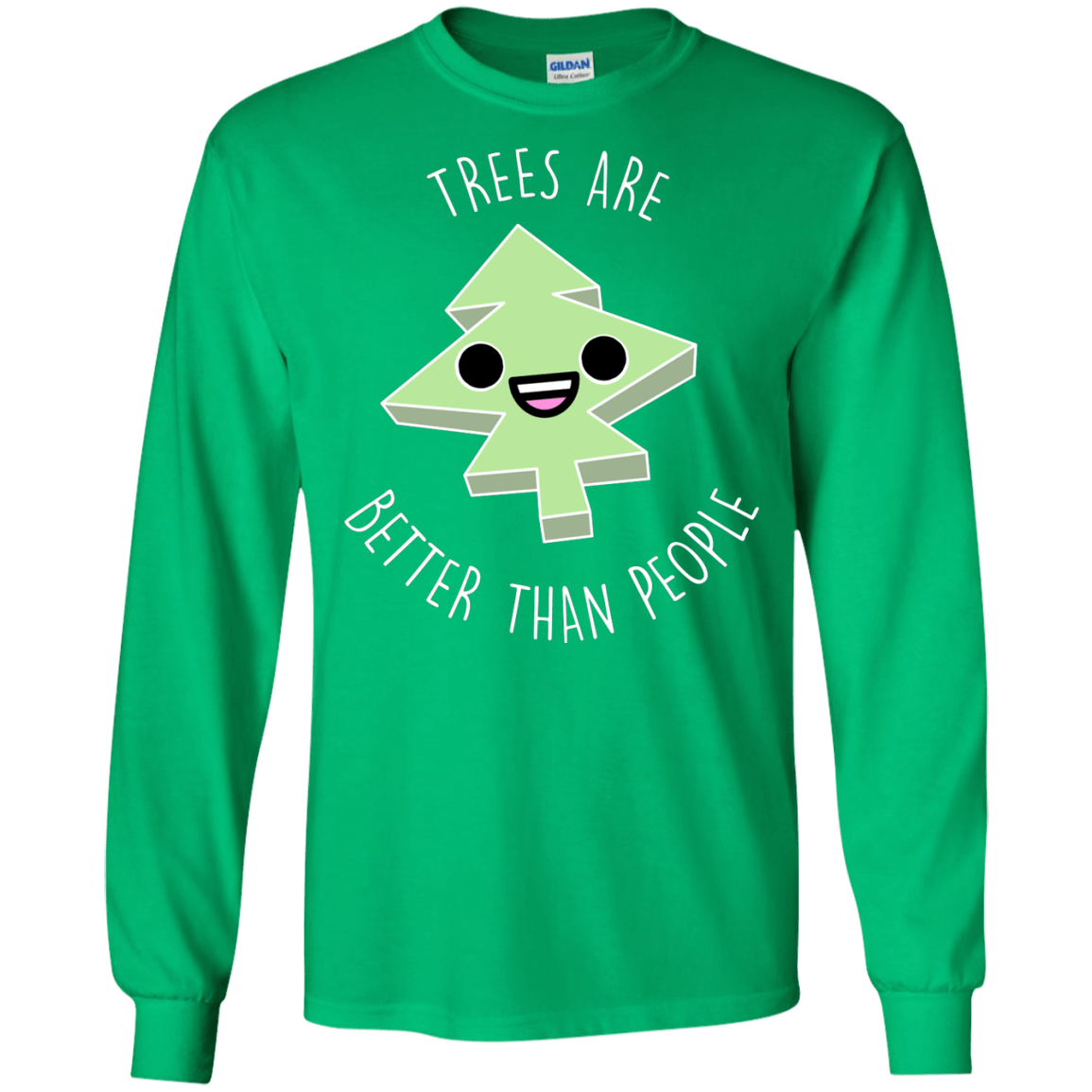 T-Shirts Irish Green / S I Like Trees Men's Long Sleeve T-Shirt