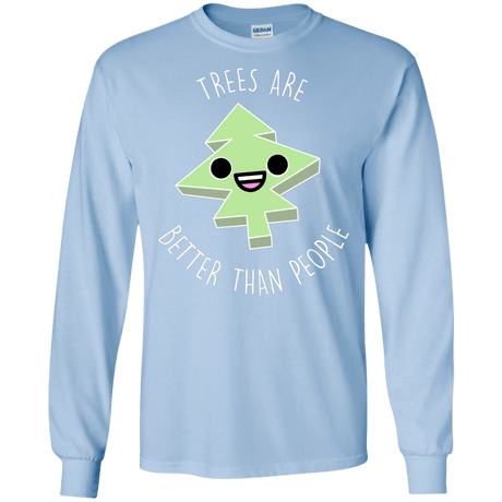 T-Shirts Light Blue / S I Like Trees Men's Long Sleeve T-Shirt