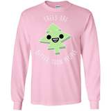 T-Shirts Light Pink / S I Like Trees Men's Long Sleeve T-Shirt