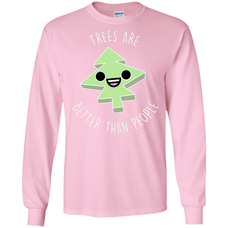 T-Shirts Light Pink / S I Like Trees Men's Long Sleeve T-Shirt