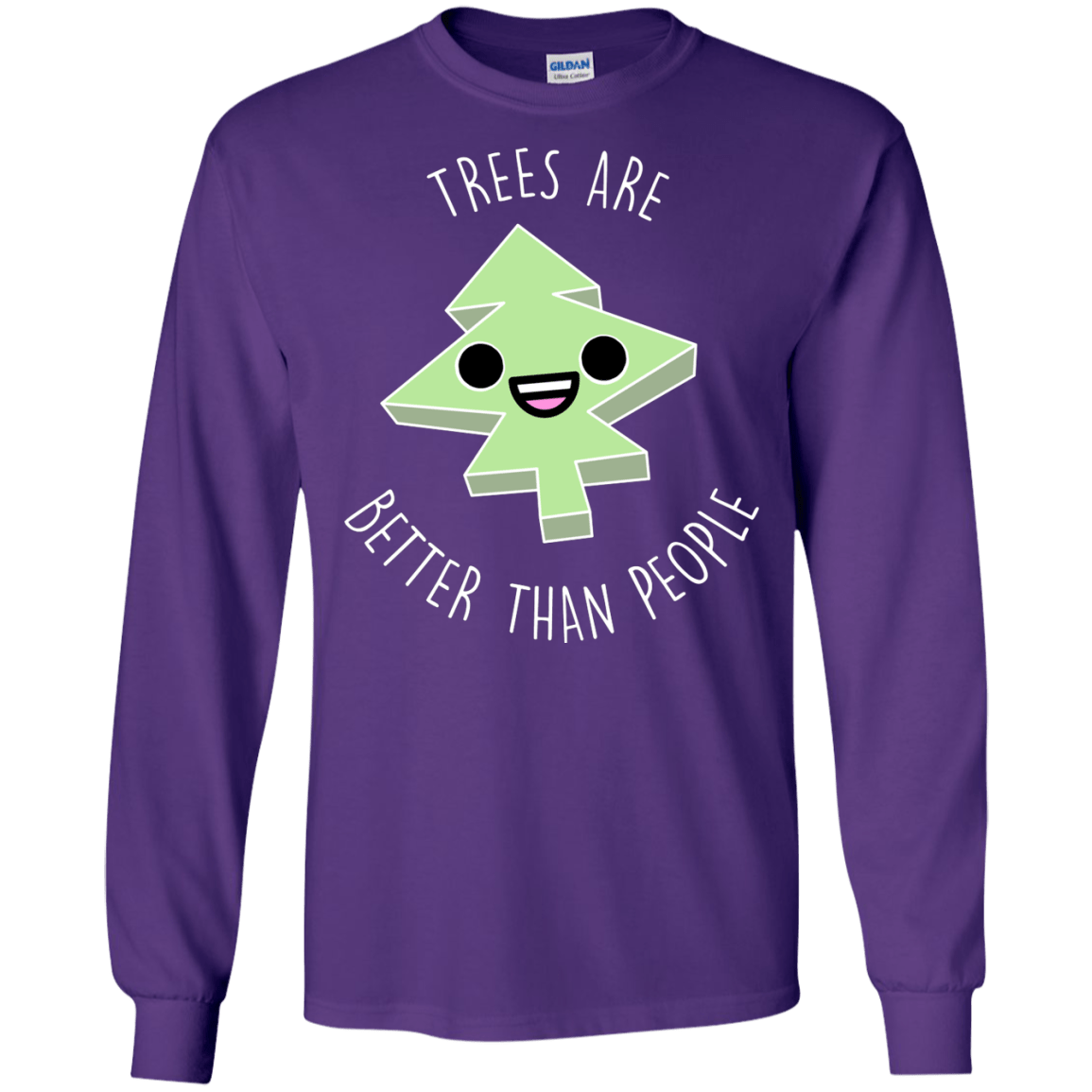 T-Shirts Purple / S I Like Trees Men's Long Sleeve T-Shirt