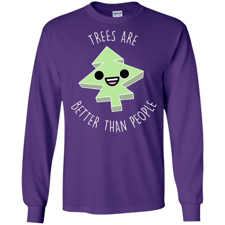 T-Shirts Purple / S I Like Trees Men's Long Sleeve T-Shirt