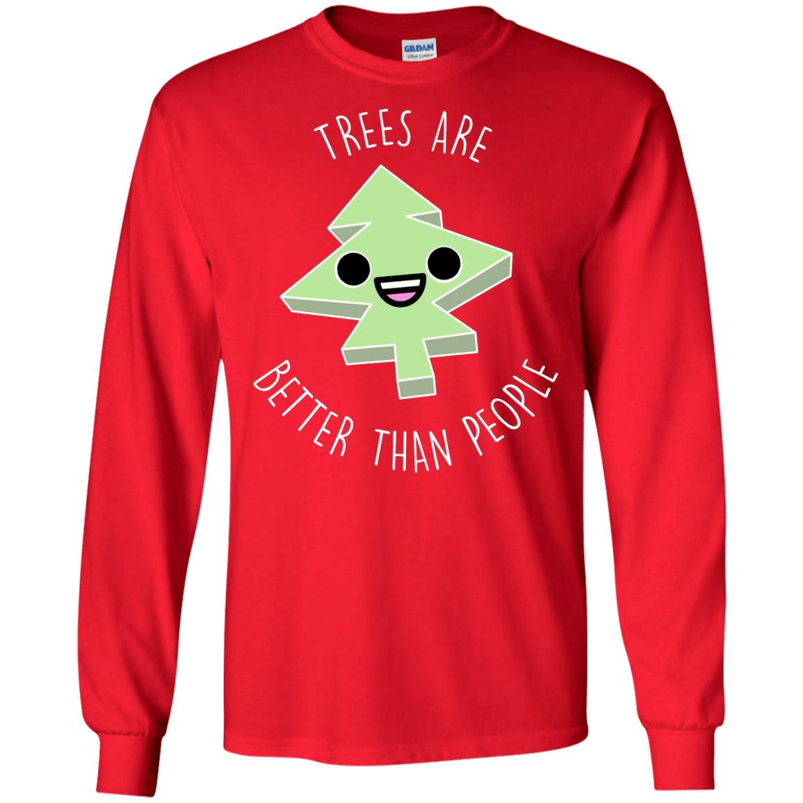 T-Shirts Red / S I Like Trees Men's Long Sleeve T-Shirt