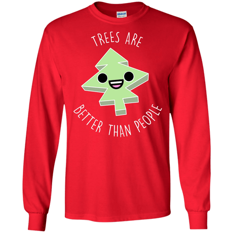 T-Shirts Red / S I Like Trees Men's Long Sleeve T-Shirt