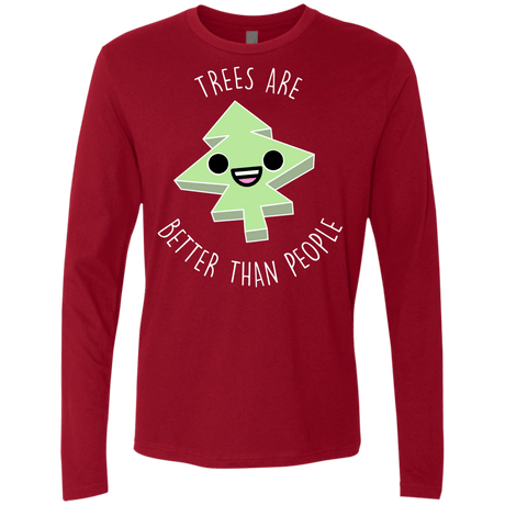 T-Shirts Cardinal / S I Like Trees Men's Premium Long Sleeve