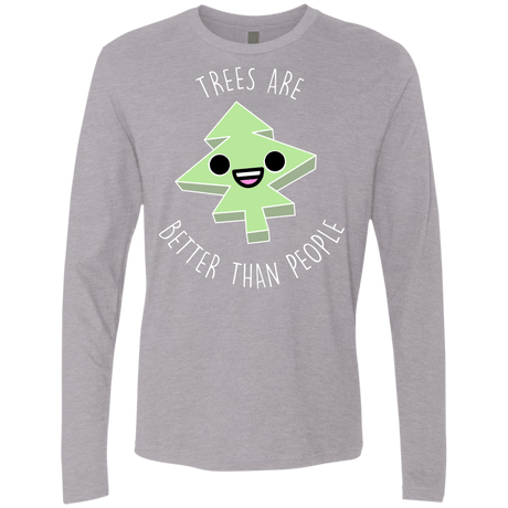 T-Shirts Heather Grey / S I Like Trees Men's Premium Long Sleeve
