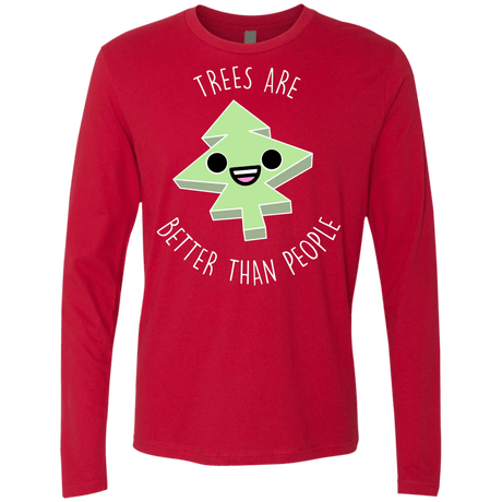 T-Shirts Red / S I Like Trees Men's Premium Long Sleeve