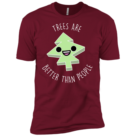 T-Shirts Cardinal / X-Small I Like Trees Men's Premium T-Shirt