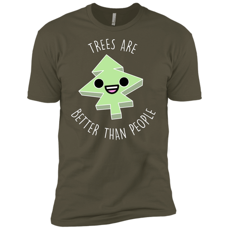 T-Shirts Military Green / X-Small I Like Trees Men's Premium T-Shirt