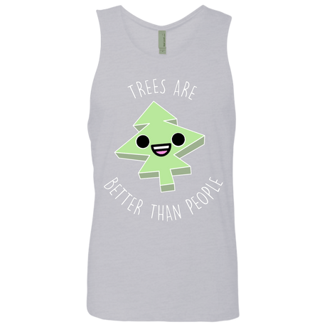 T-Shirts Heather Grey / S I Like Trees Men's Premium Tank Top