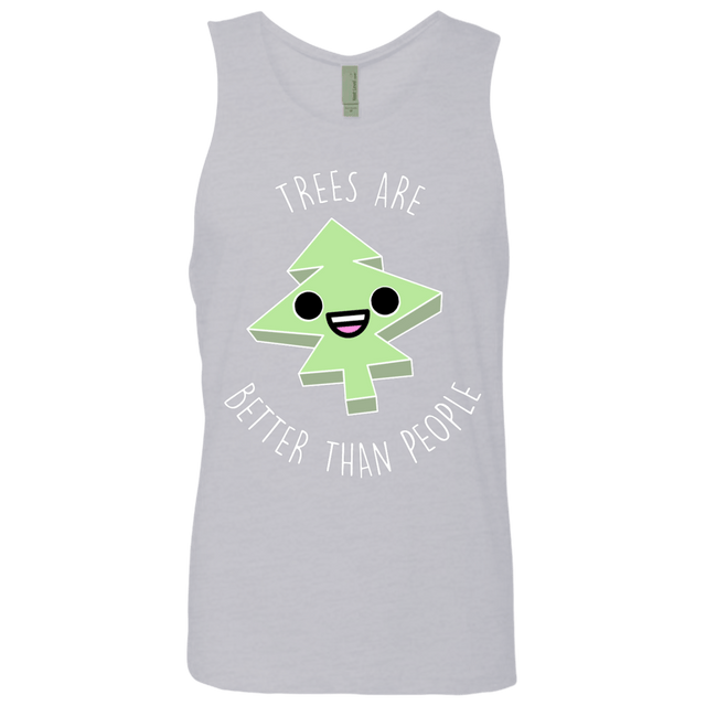 T-Shirts Heather Grey / S I Like Trees Men's Premium Tank Top