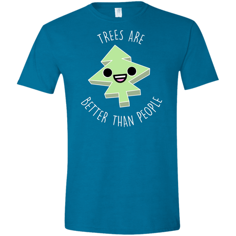 T-Shirts Antique Sapphire / S I Like Trees Men's Semi-Fitted Softstyle