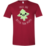 T-Shirts Cardinal Red / S I Like Trees Men's Semi-Fitted Softstyle