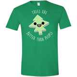 T-Shirts Heather Irish Green / S I Like Trees Men's Semi-Fitted Softstyle