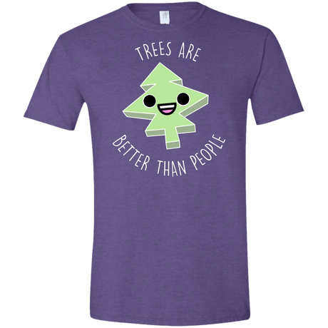 T-Shirts Heather Purple / S I Like Trees Men's Semi-Fitted Softstyle