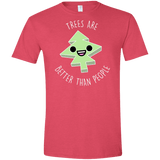T-Shirts Heather Red / S I Like Trees Men's Semi-Fitted Softstyle