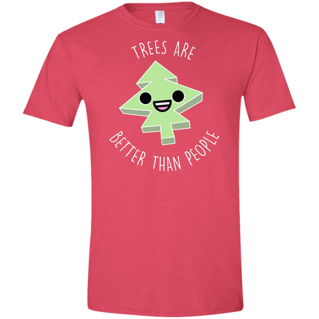 T-Shirts Heather Red / S I Like Trees Men's Semi-Fitted Softstyle