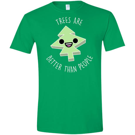 T-Shirts Irish Green / S I Like Trees Men's Semi-Fitted Softstyle