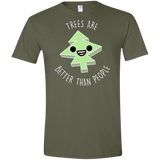 T-Shirts Military Green / S I Like Trees Men's Semi-Fitted Softstyle
