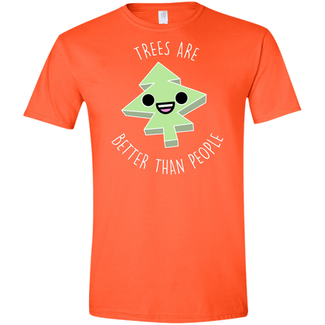 T-Shirts Orange / S I Like Trees Men's Semi-Fitted Softstyle