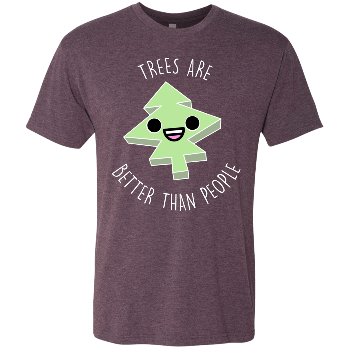 T-Shirts Vintage Purple / S I Like Trees Men's Triblend T-Shirt