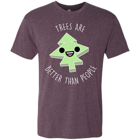 T-Shirts Vintage Purple / S I Like Trees Men's Triblend T-Shirt