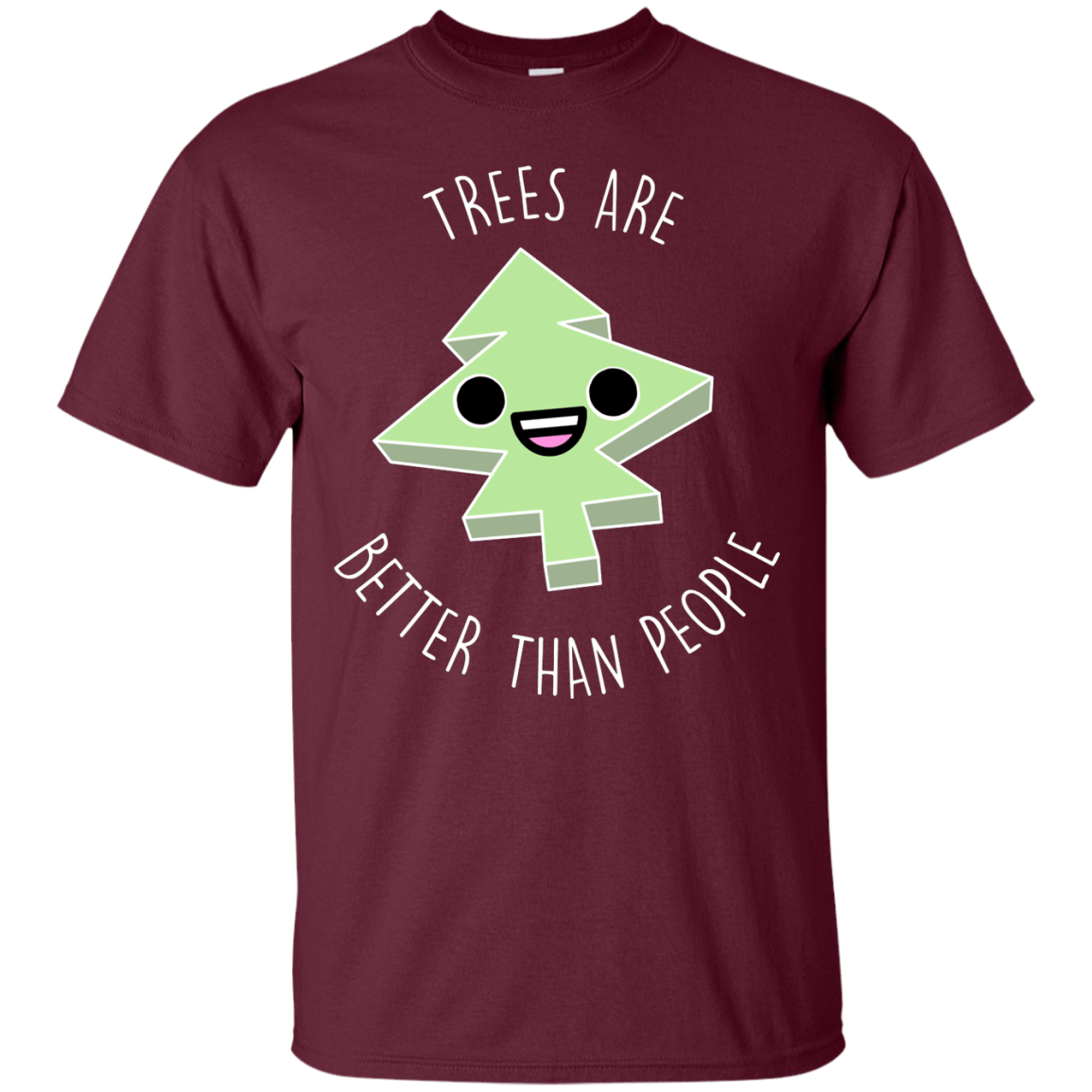 T-Shirts Maroon / S I Like Trees T-Shirt
