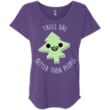T-Shirts Purple Rush / X-Small I Like Trees Triblend Dolman Sleeve